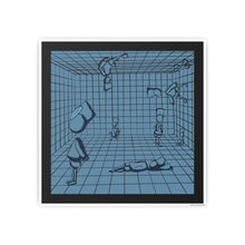Load image into Gallery viewer, Blue Gridroom Art Poster — Surreal Minimalist Photo Art Print