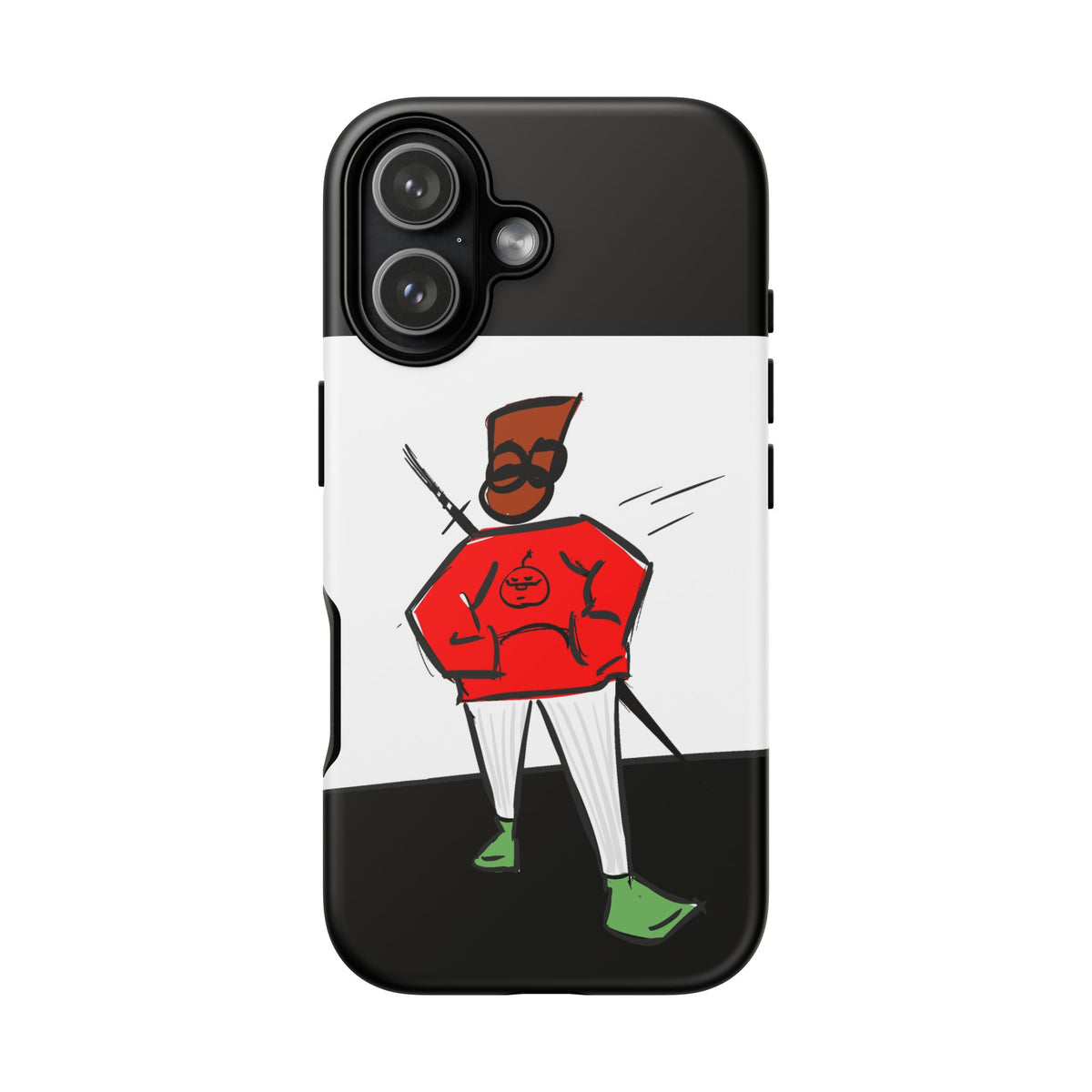 Phone Case — 'Tough Cases' Quirky Cartoon Tough Guy Protective Cover