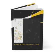 Load image into Gallery viewer, Space Sketch Hardcover Journal — Night Sky Doodles &amp; Gold Accent Notebook
