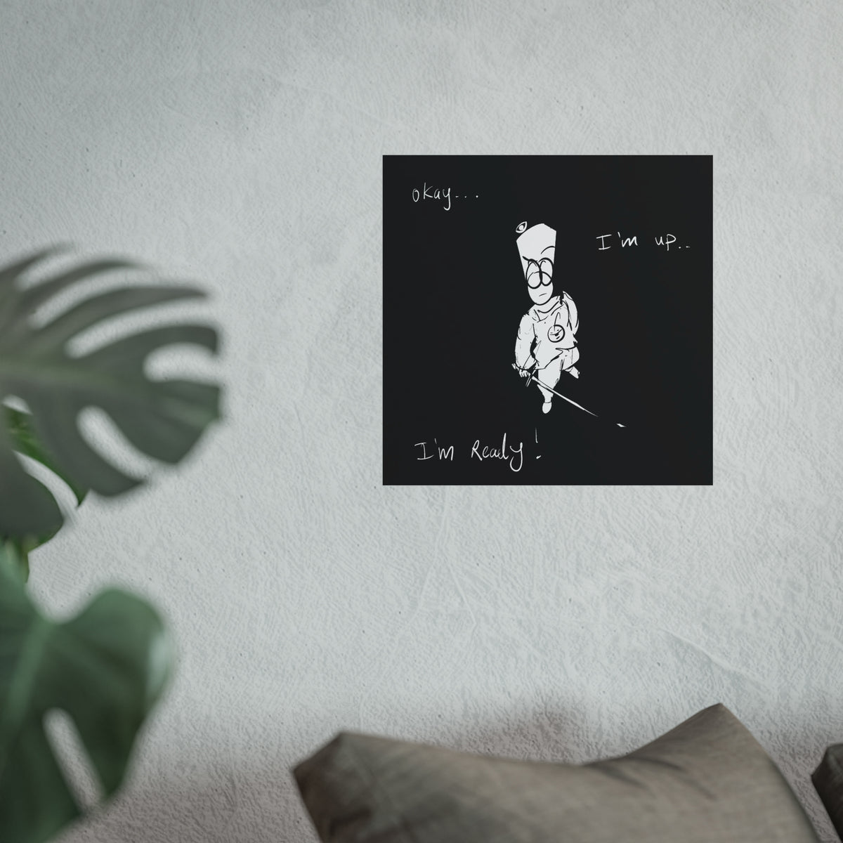Fine Art Poster — "Mo’s Resolve" Minimalist Black & White Wall Art