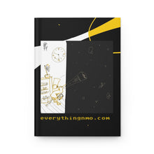 Load image into Gallery viewer, Space Sketch Hardcover Journal — Night Sky Doodles &amp; Gold Accent Notebook
