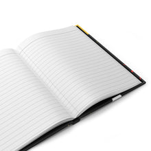 Load image into Gallery viewer, Space Sketch Hardcover Journal — Night Sky Doodles &amp; Gold Accent Notebook
