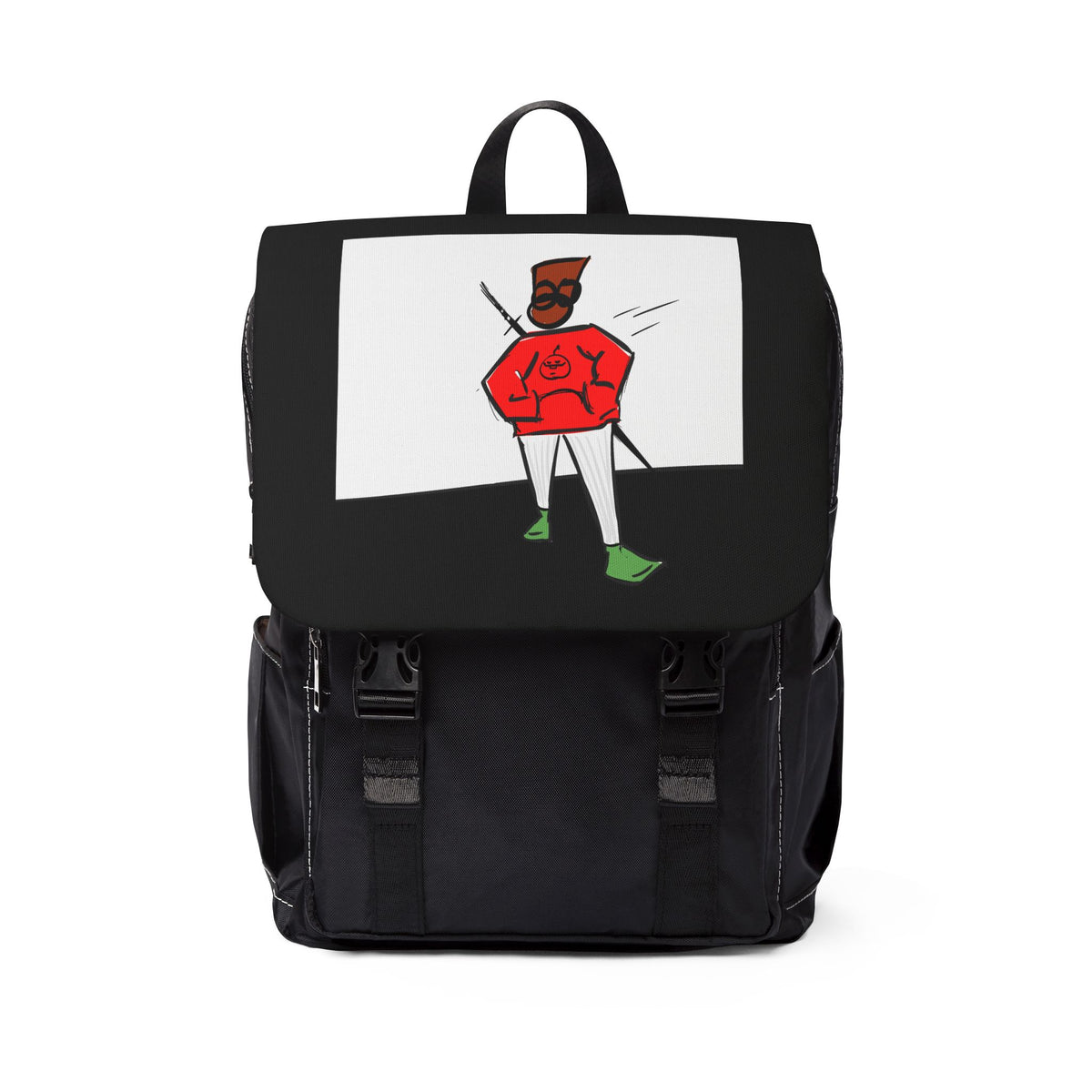 Backpack — Playful Cartoon Character Graphic Shoulder Backpack