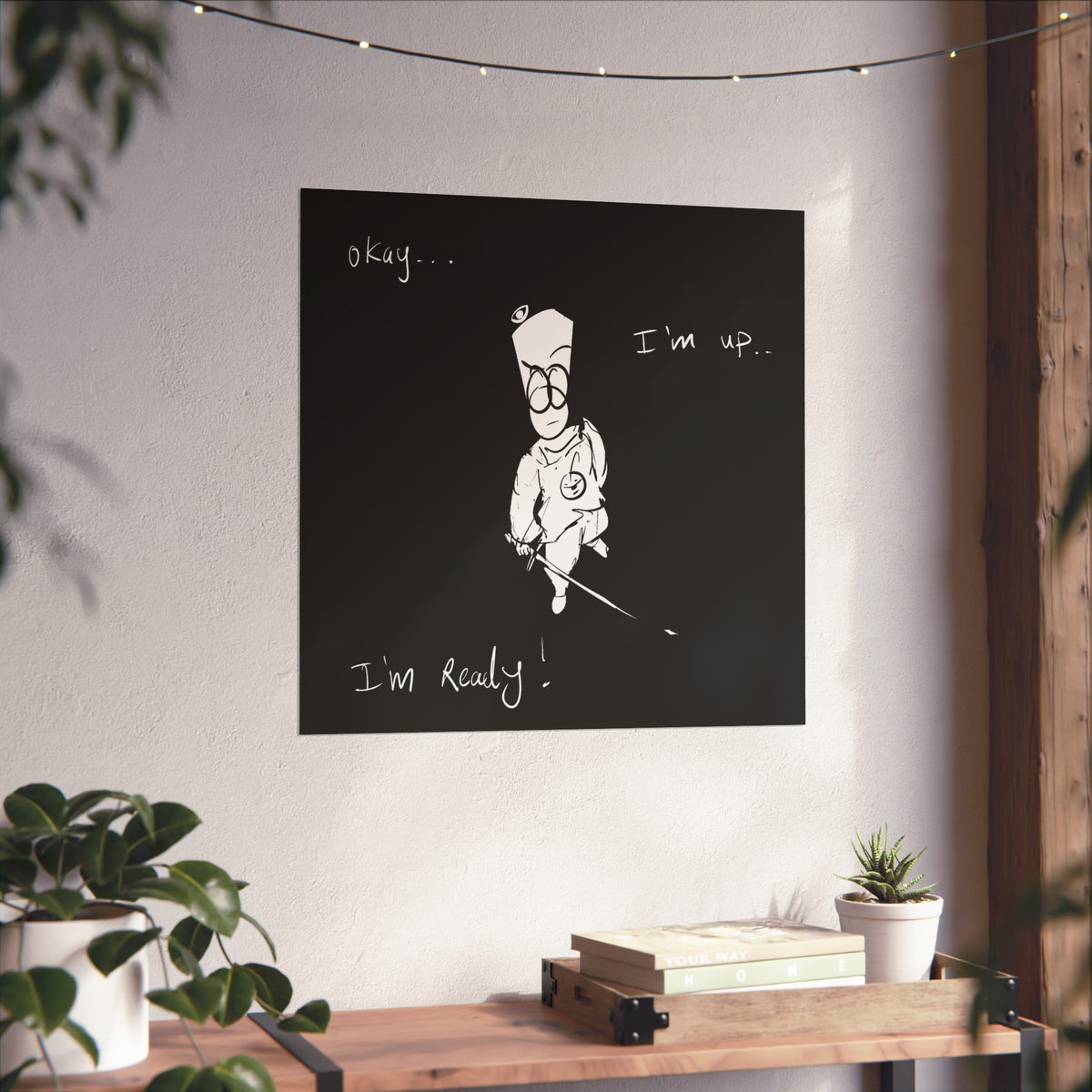 Fine Art Poster — "Mo’s Resolve" Minimalist Black & White Wall Art