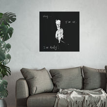 Load image into Gallery viewer, Fine Art Poster — "Mo’s Resolve" Minimalist Black &amp; White Wall Art
