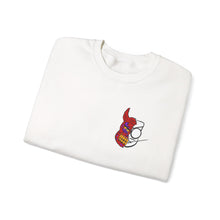 Load image into Gallery viewer, Crewneck Sweatshirt — Hand-Drawn Flaming Mo (everythingmo.com)
