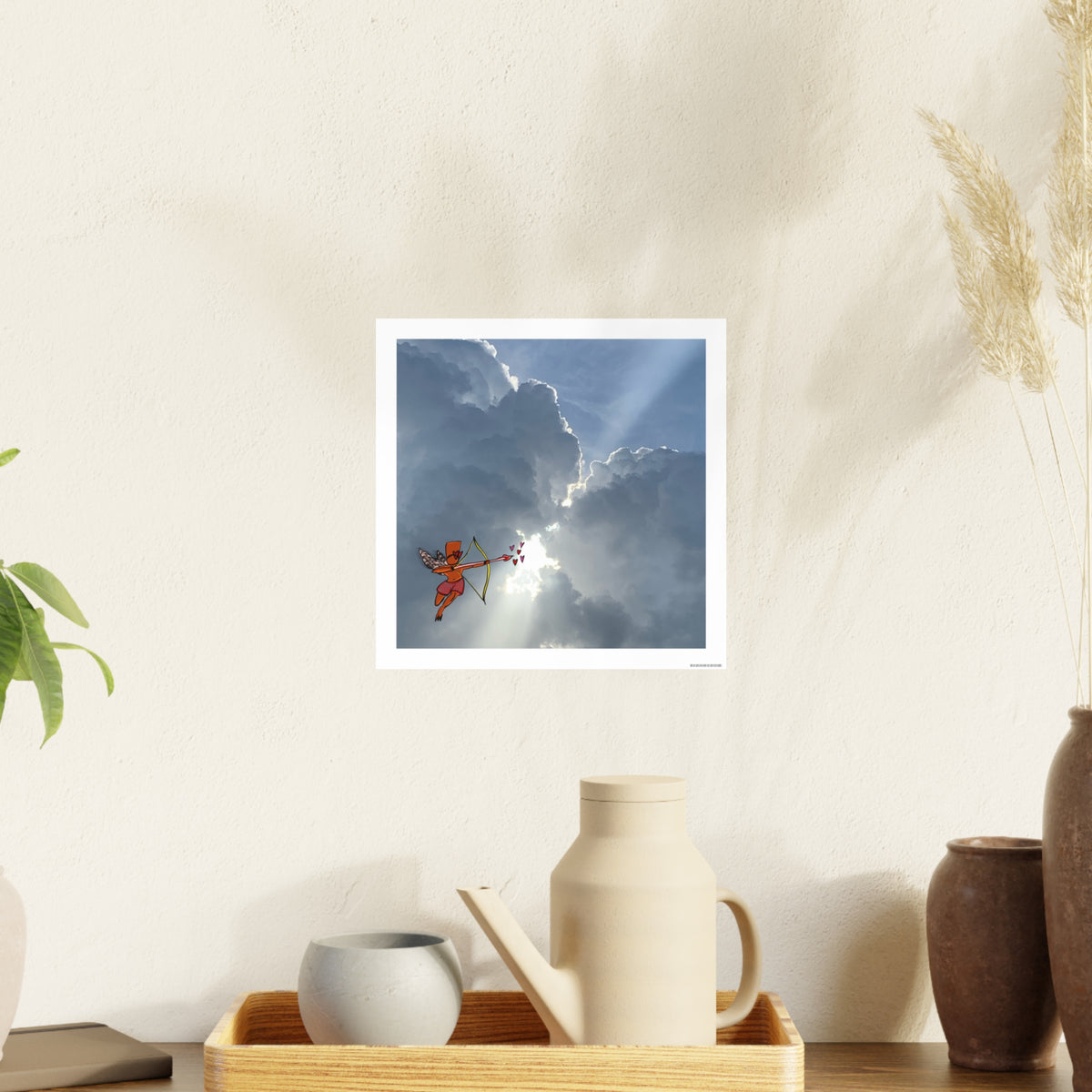 Cupid Cloud Photo Art Poster — Romantic Sky Print